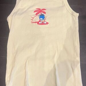 M&M'S Kids Tan Tank Top with Red and Blue Graphic